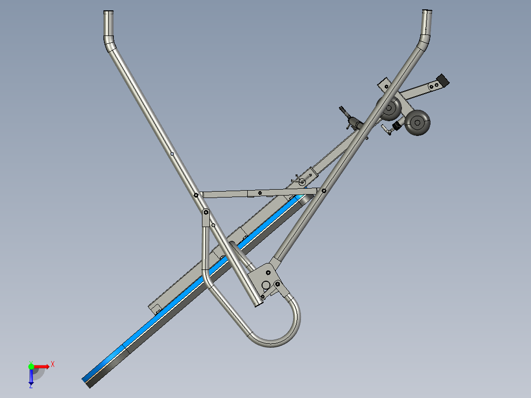 用于脊柱治疗练习的倒置台俯视图