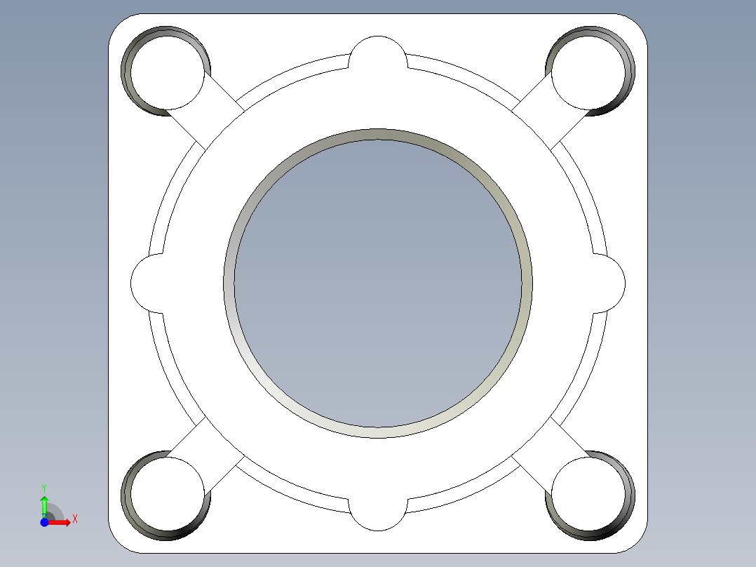 連結襯套180,NDQ-3D多系列多零件图纸模型前视图