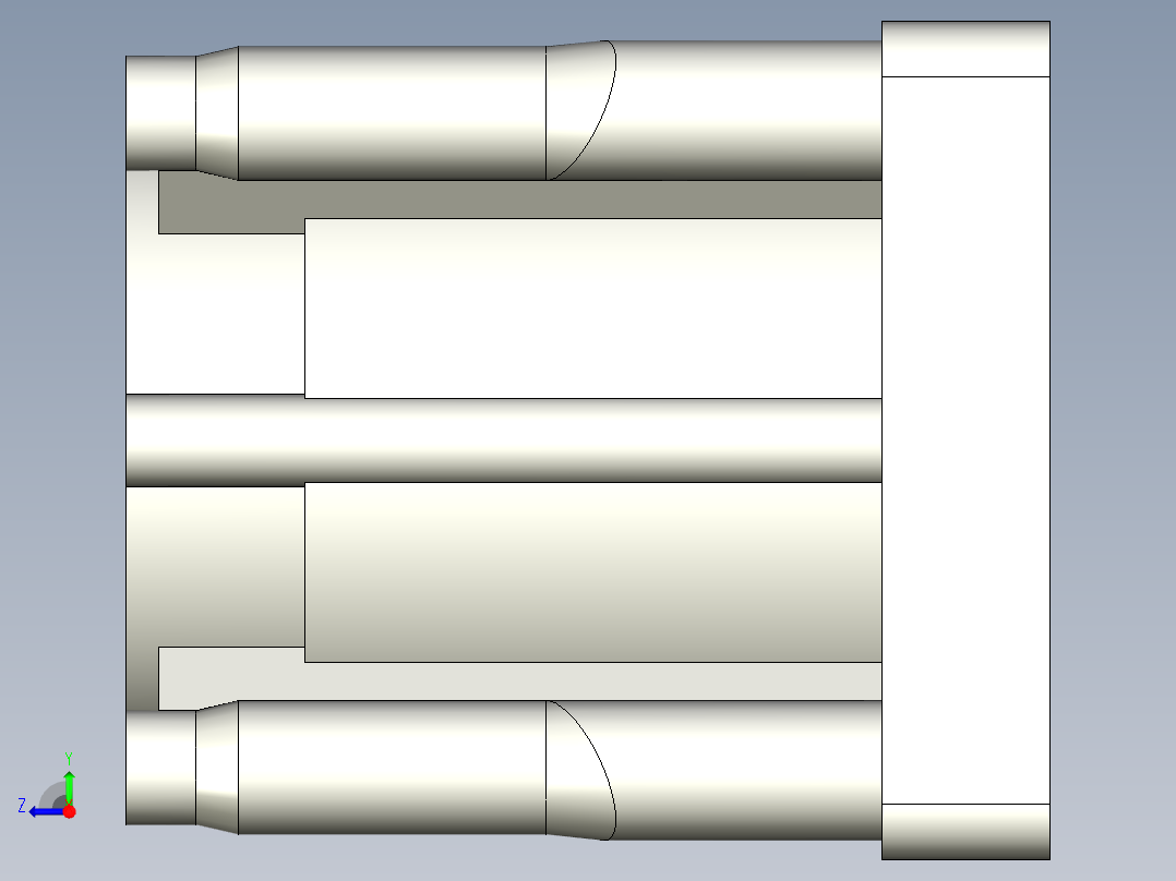 連結襯套180,NDQ-3D多系列多零件图纸模型右视图