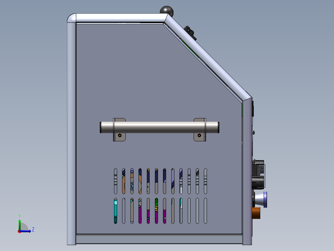 干冰清洗机SW三维模型左视图