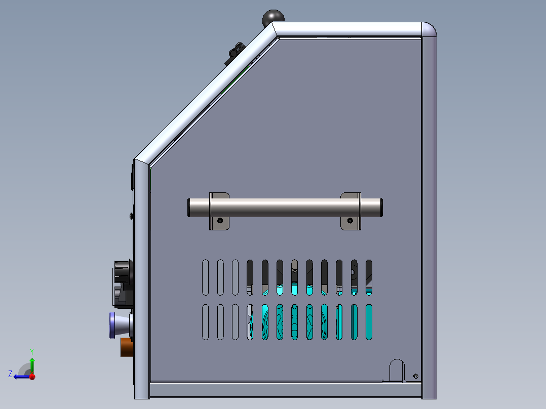 干冰清洗机SW三维模型右视图