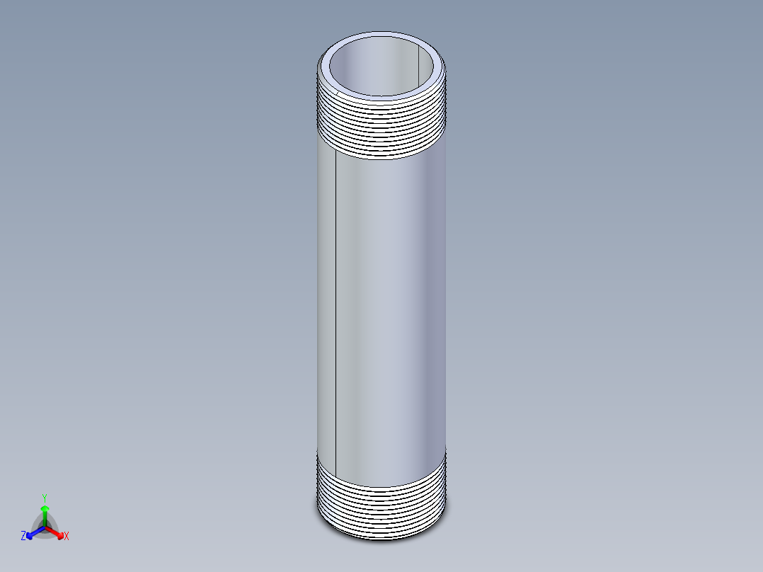 聚氯乙烯配件33-Sch80_Nipple_MPTxMPT_861-300_2.5in x 12in主视图