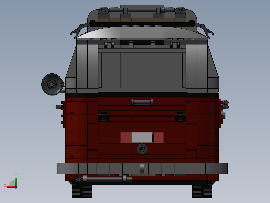乐高积木： 大众T1露营车后视图