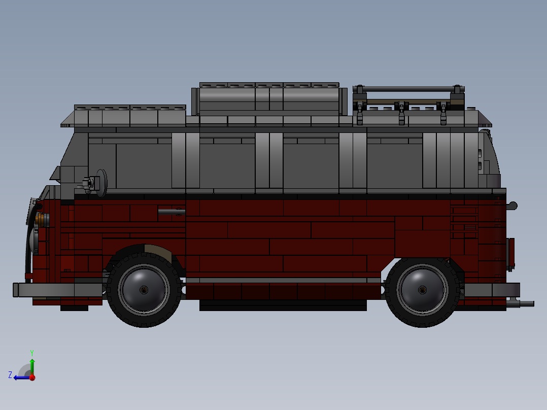 乐高积木： 大众T1露营车右视图