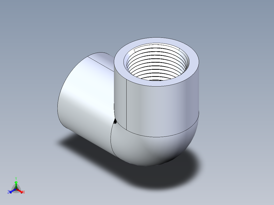 聚氯乙烯配件06-Sch80_90Elbow_SxFPT_807-007 _0.75in主视图