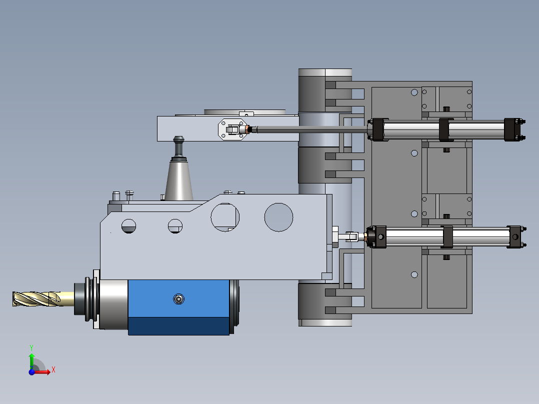 角度头旋转固定架前视图