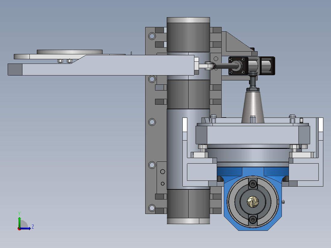角度头旋转固定架左视图
