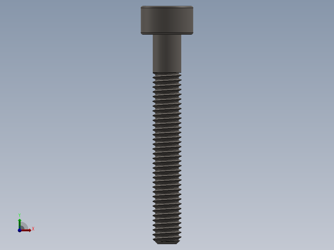 Screw_DIN_912_M3x22_A2.SLDPRT公制内六角螺钉前视图