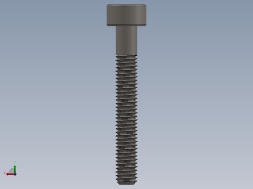 Screw_DIN_912_M3x22_A2.SLDPRT公制内六角螺钉后视缩略图