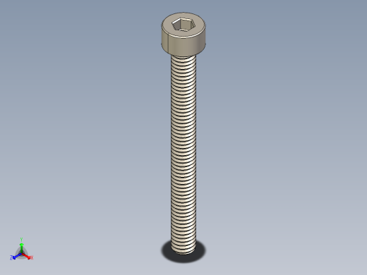 Screw_DIN_912_M4x40F_A2.STEP公制内六角螺钉