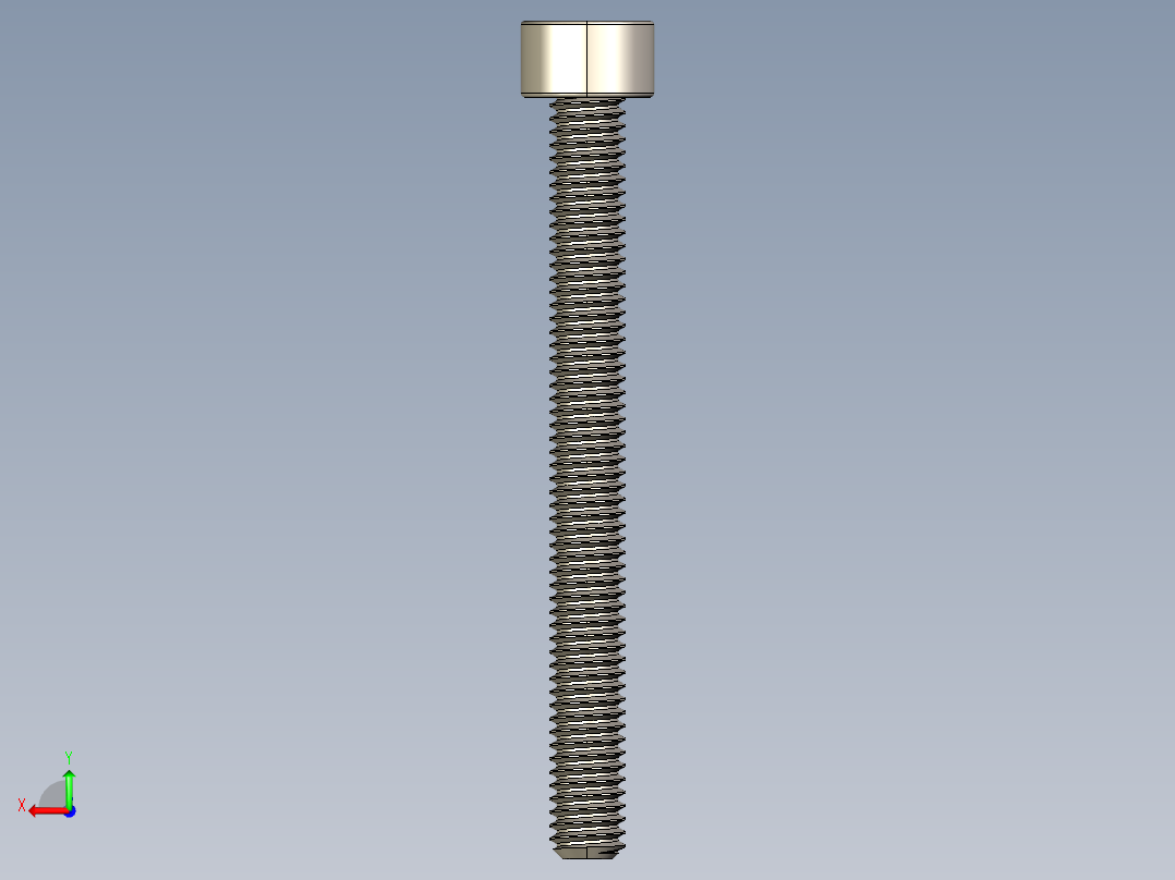 Screw_DIN_912_M4x40F_A2.STEP公制内六角螺钉后视图