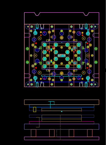 笔记本电脑A面外壳90度四周折弯模具设计图