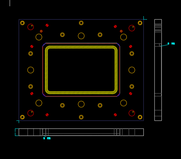 笔记本电脑A面外壳90度四周折弯模具设计图