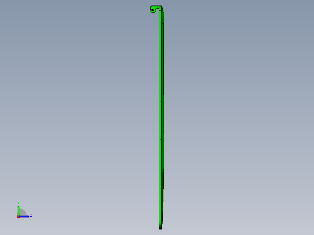 电脑A面金属外壳铣外观表面UG程序模型左视图