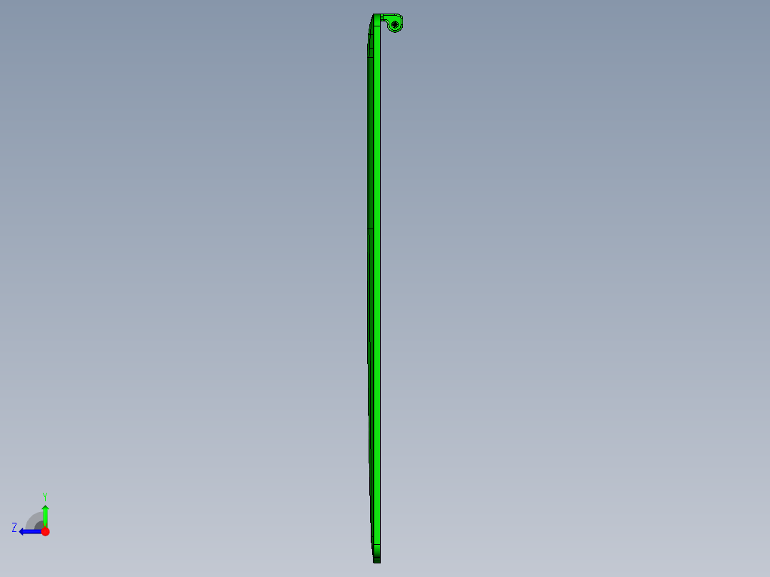 电脑A面金属外壳铣外观表面UG程序模型右视图