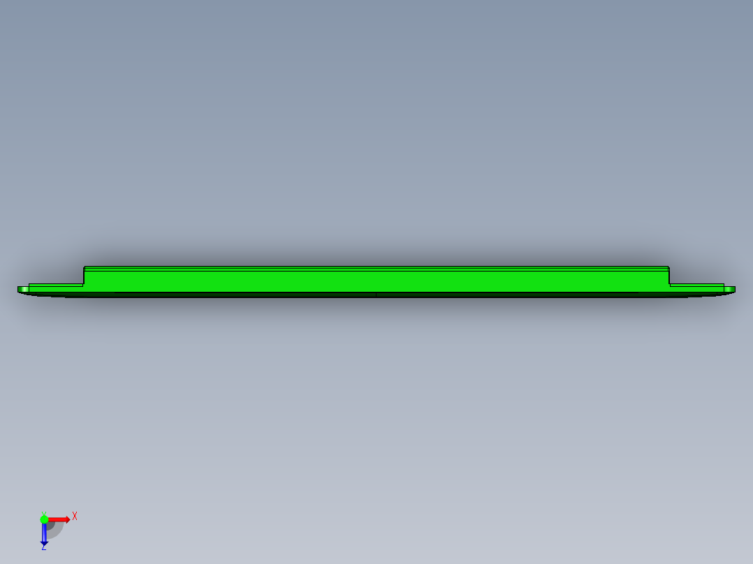 电脑A面金属外壳铣外观表面UG程序模型俯视图