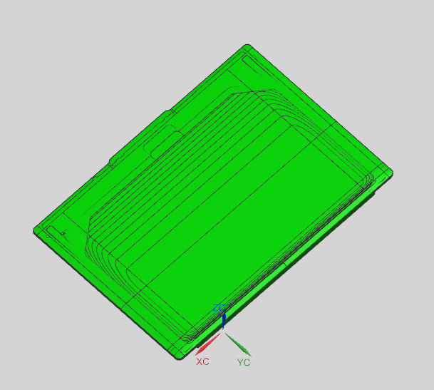 电脑A面金属外壳铣外观表面UG程序模型