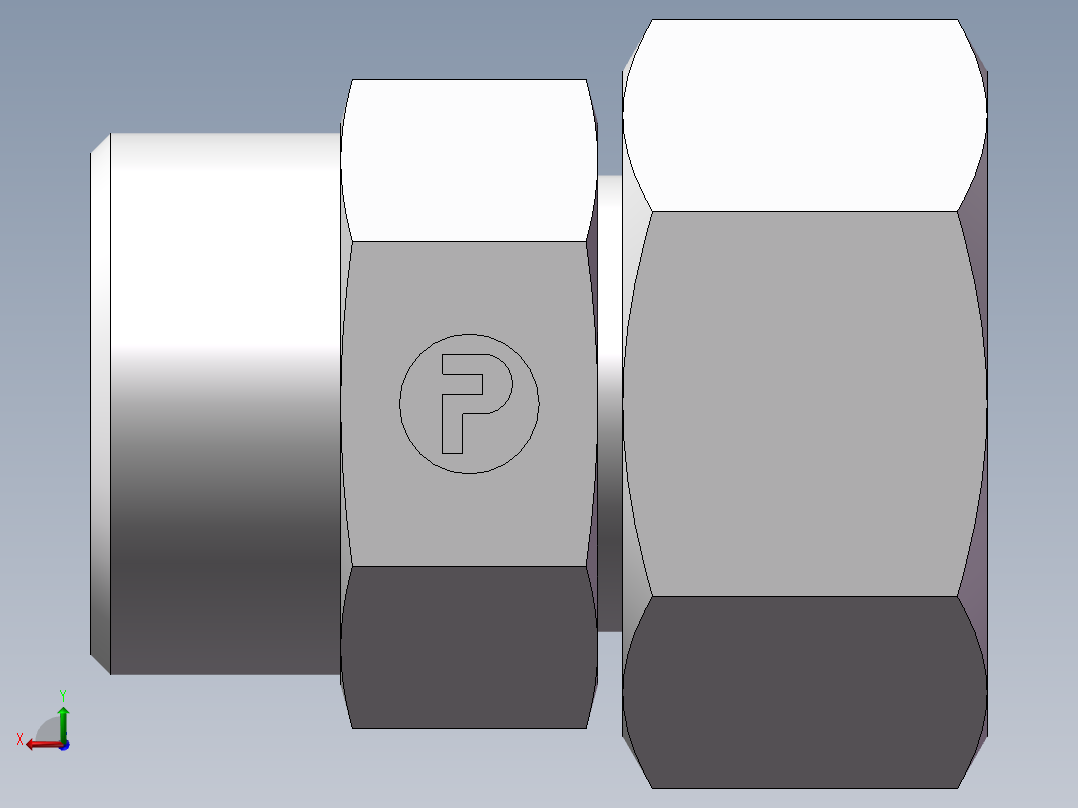 直通同径度接头、2C-26后视图