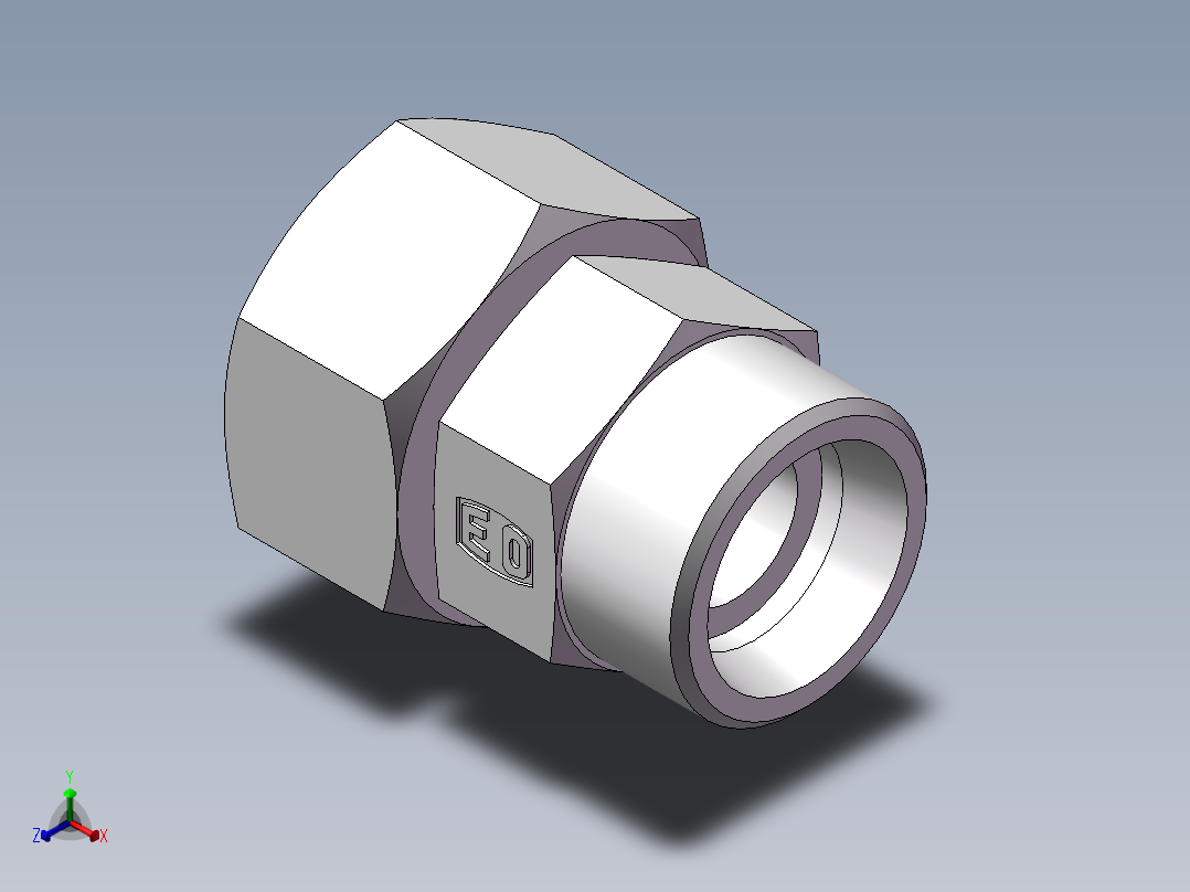 直通同径度接头、2C-26正等轴测图