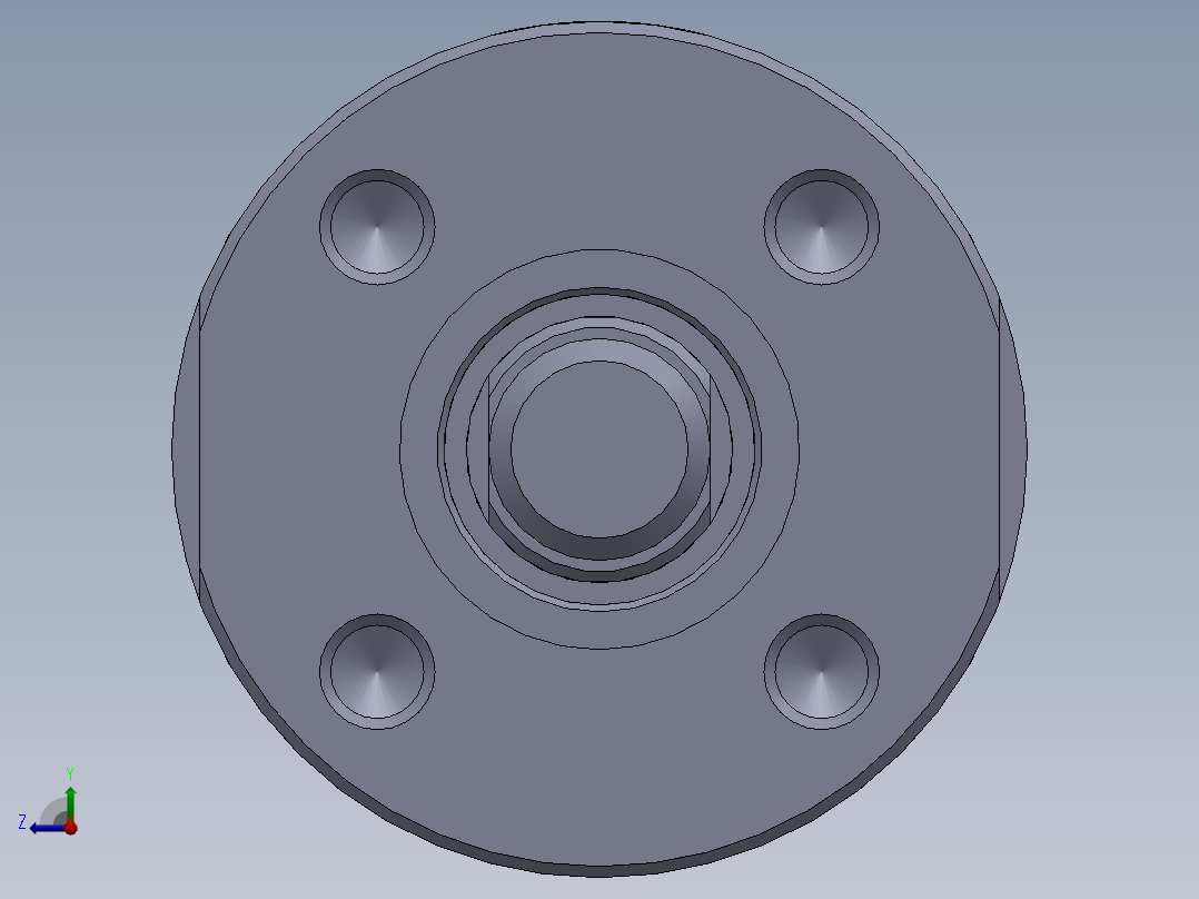 圆形气缸32x12x602毫米右视图
