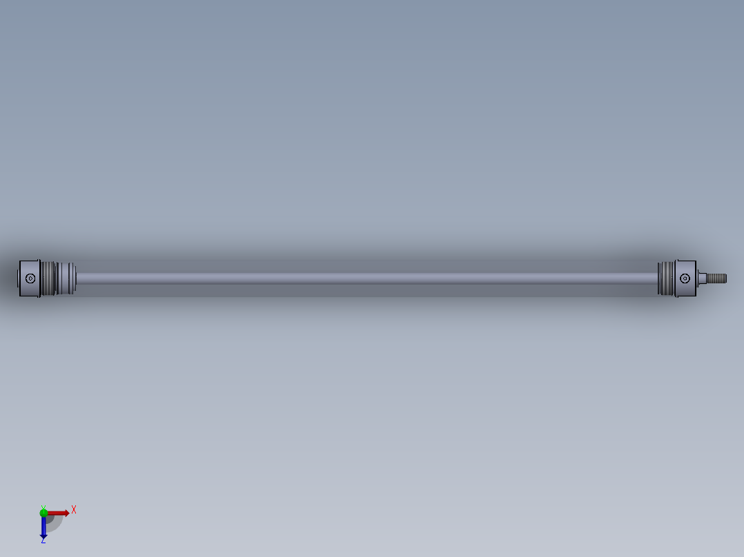 圆形气缸32x12x602毫米俯视图