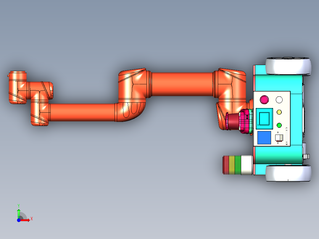 自主移动的遥控小车模型前视图
