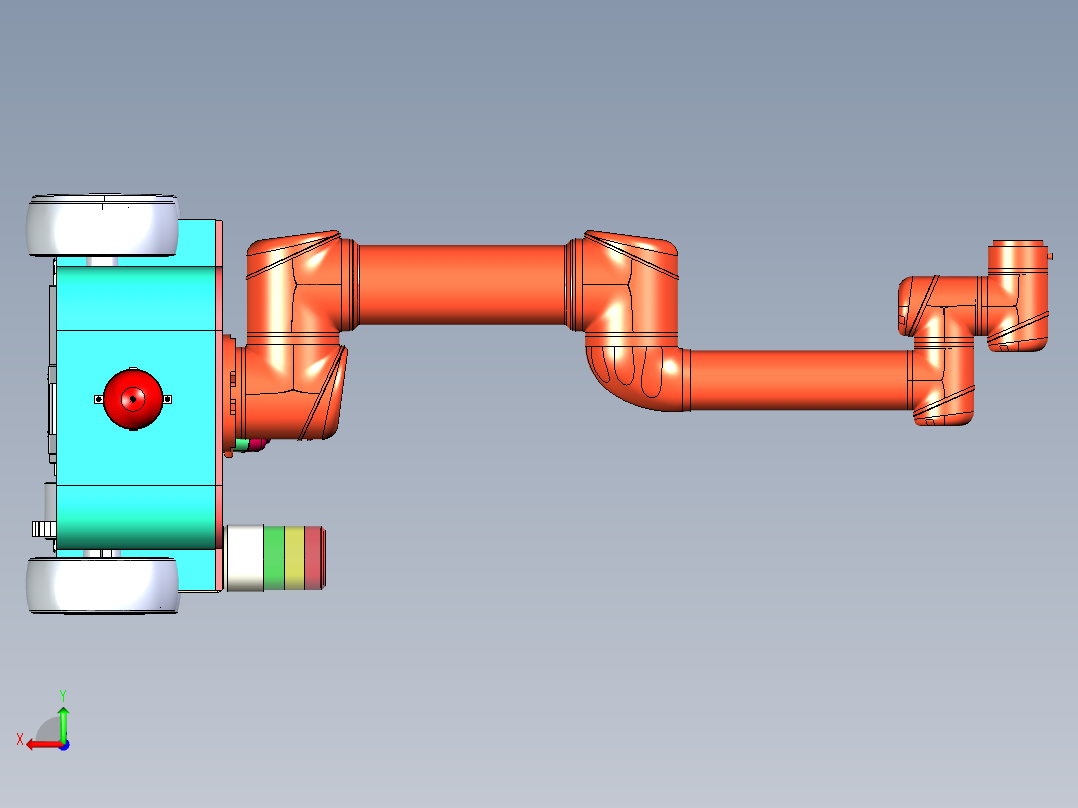 自主移动的遥控小车模型后视图