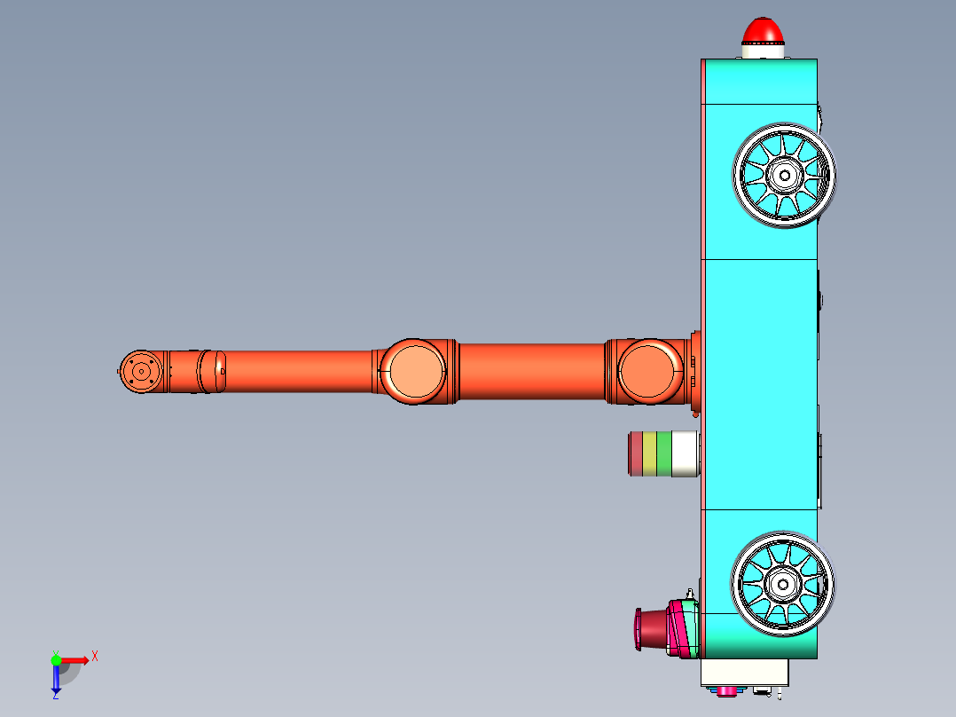 自主移动的遥控小车模型俯视图