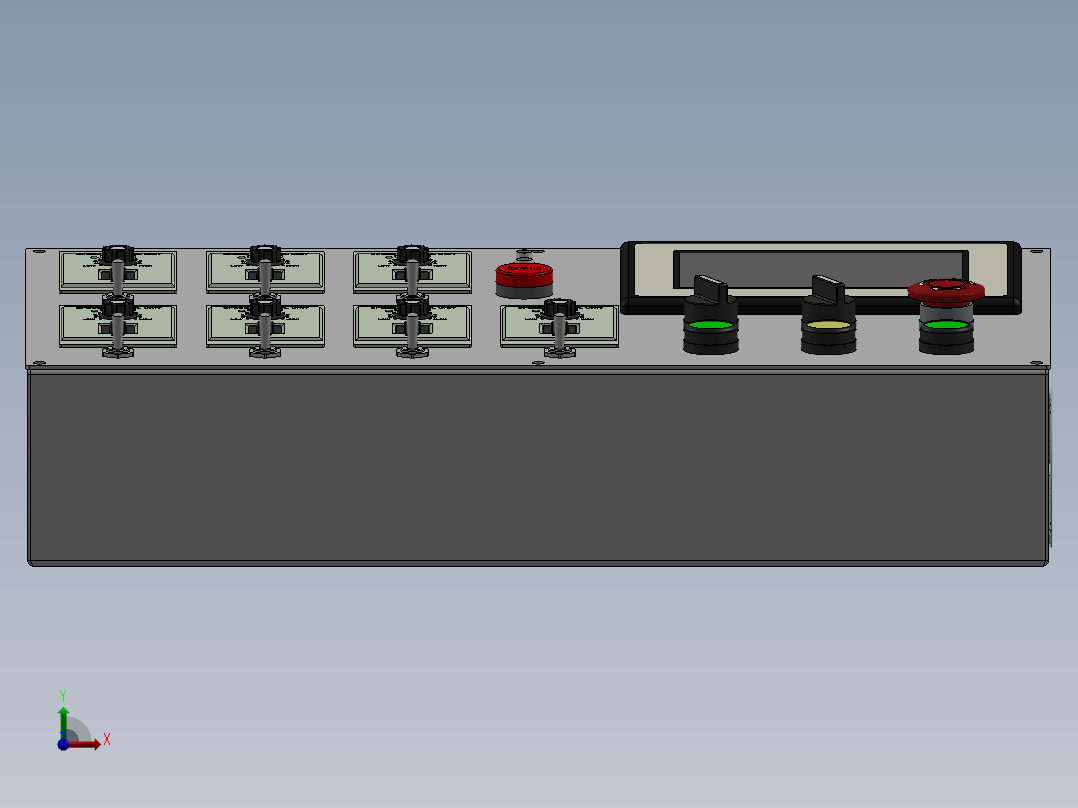 控制屏、屏幕(26)前视图