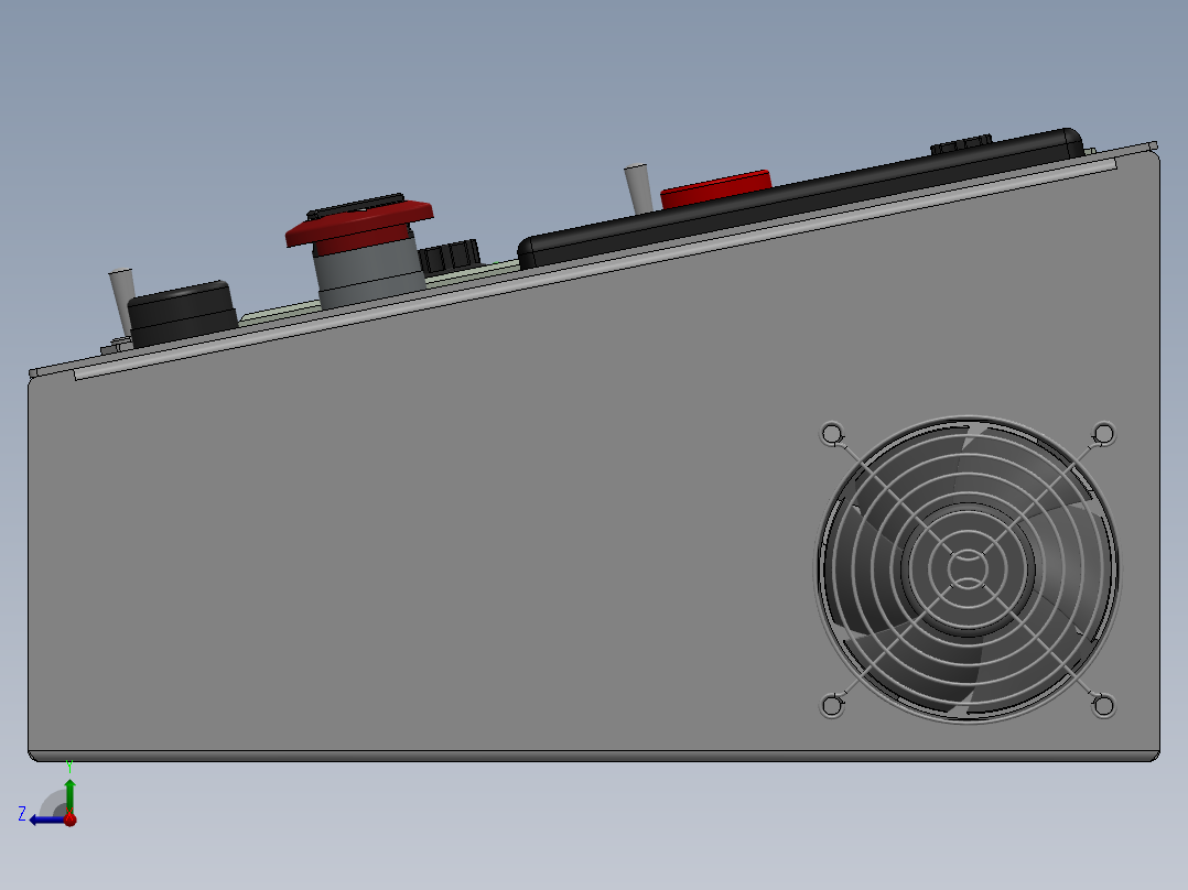 控制屏、屏幕(26)右视图
