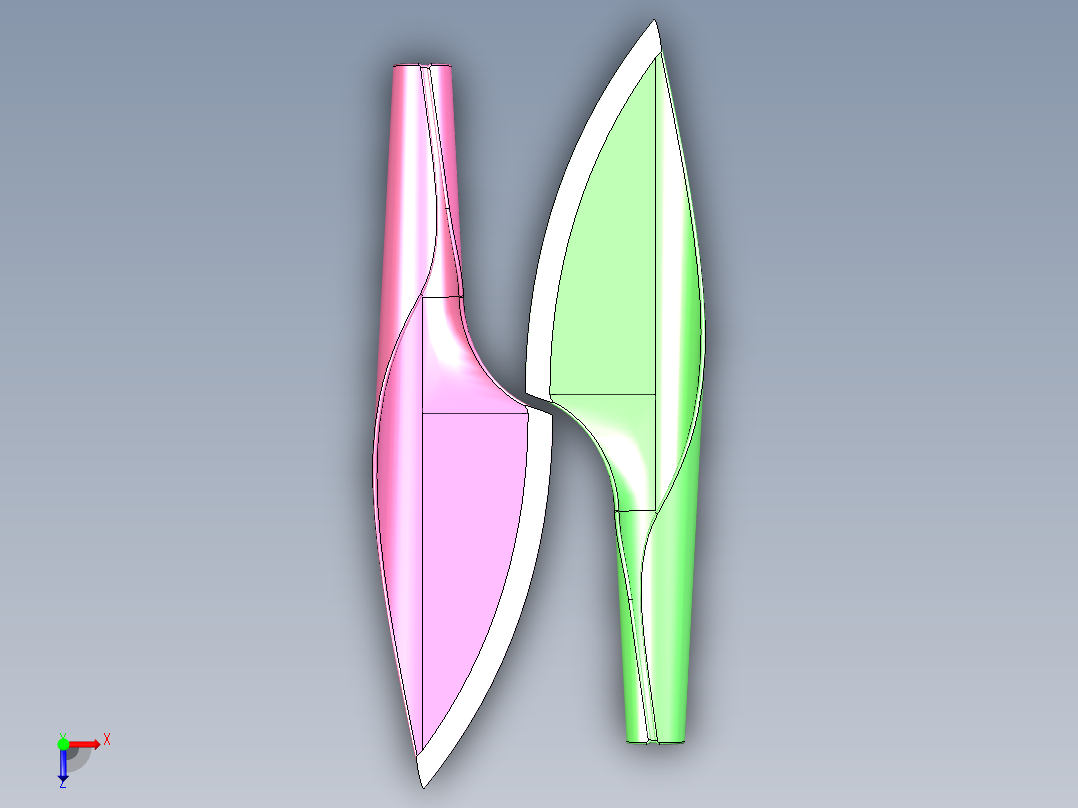 卷筒农用刀具俯视图