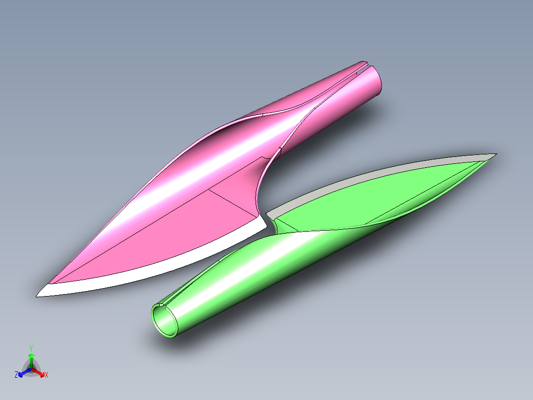 卷筒农用刀具正等轴测图