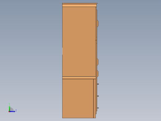 书桌，橱柜左视缩略图