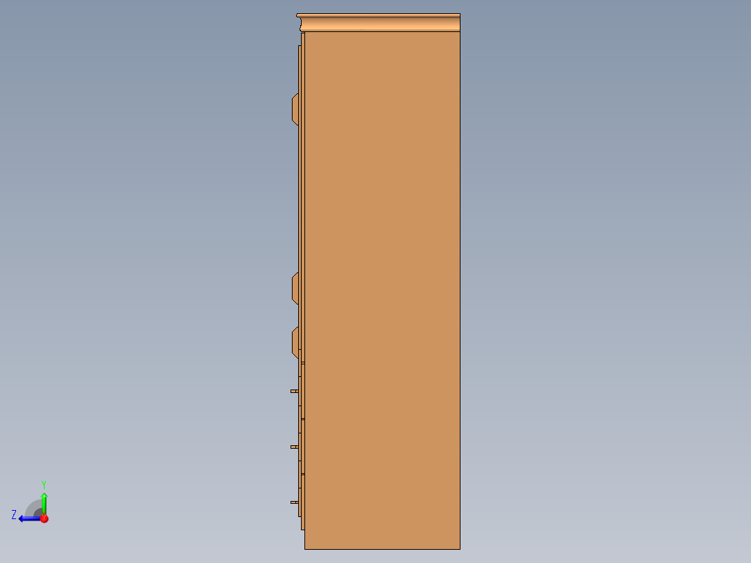 书桌，橱柜右视图