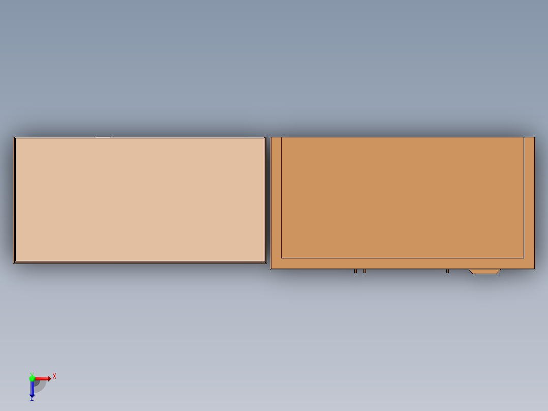 书桌，橱柜俯视图