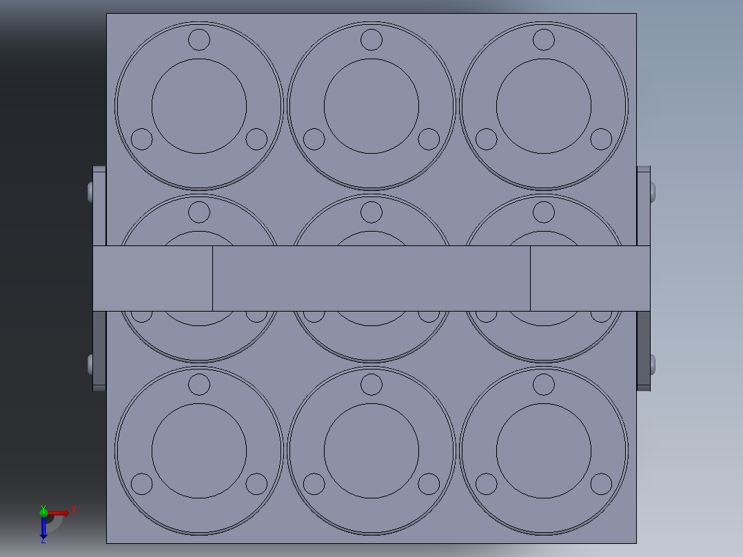 硅钢片平整度检测系统俯视图