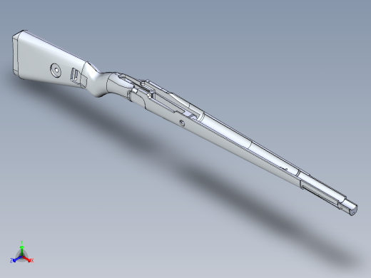 手枪左轮冲锋枪老式狙击步枪设计3D图纸Kar98k Stock SW IGS