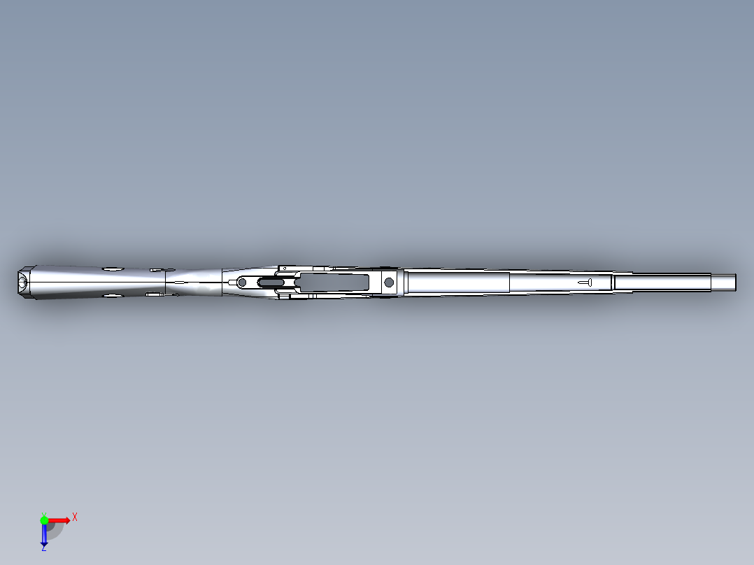 手枪左轮冲锋枪老式狙击步枪设计3D图纸Kar98k Stock SW IGS俯视图