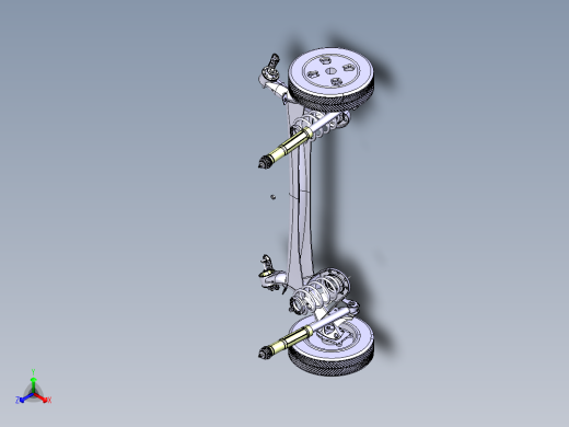悬架绘图正等轴测缩略图