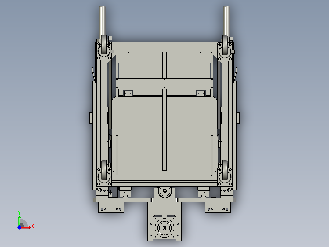 空Tray升降机组件前视图