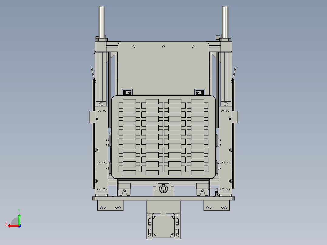 空Tray升降机组件后视图