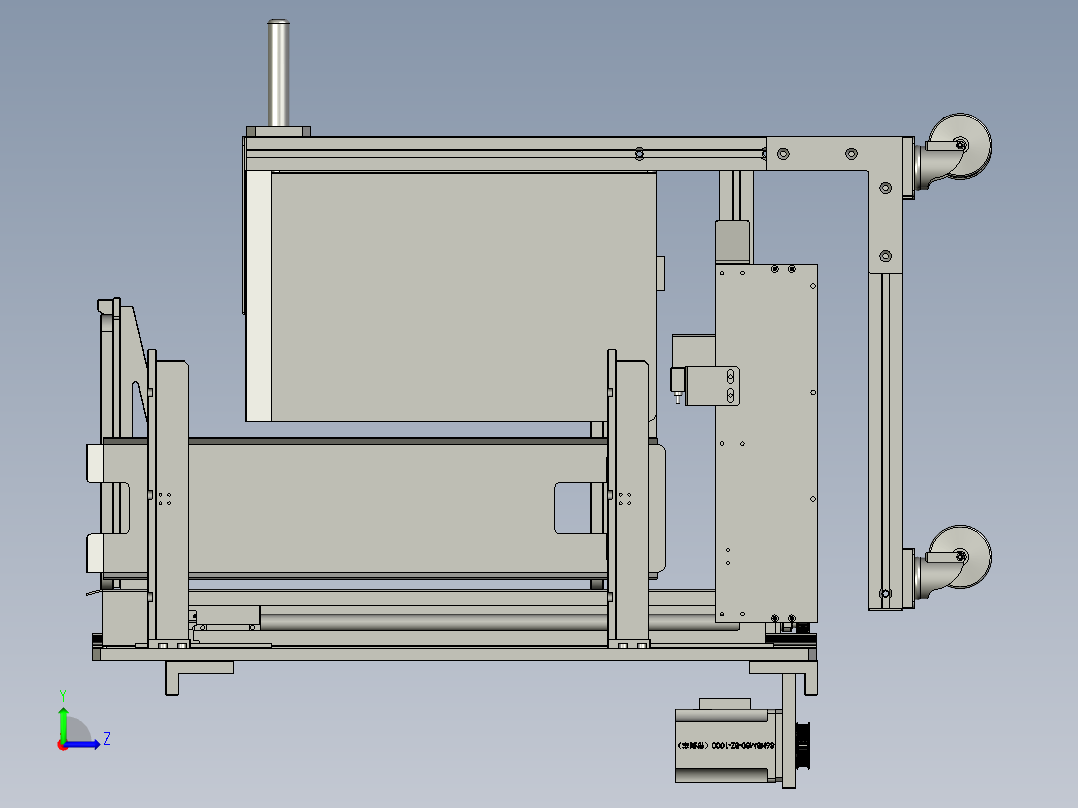 空Tray升降机组件左视图