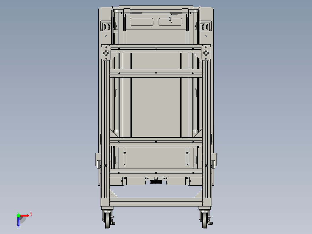 空Tray升降机组件俯视图
