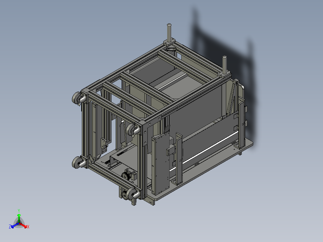 空Tray升降机组件正等轴测图