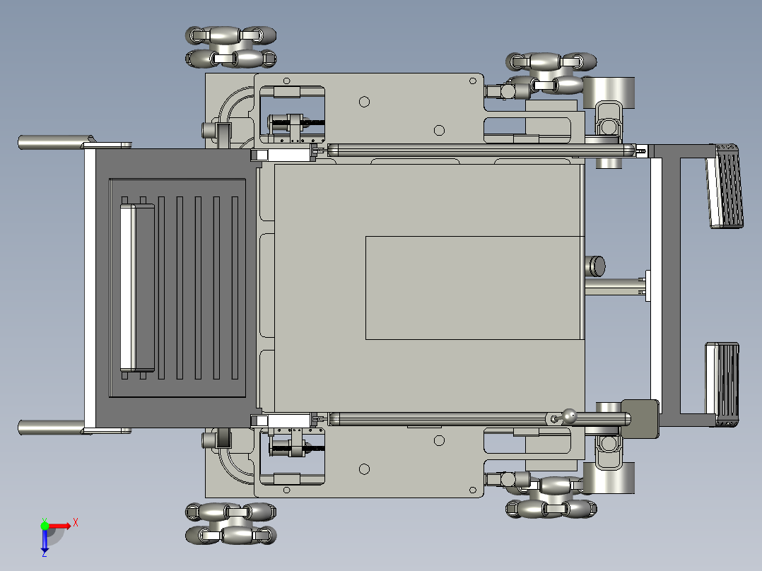残疾人智能全自动轮椅车俯视图