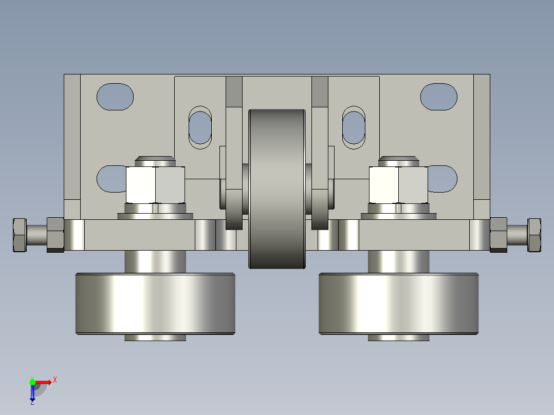 滚轮总成俯视图