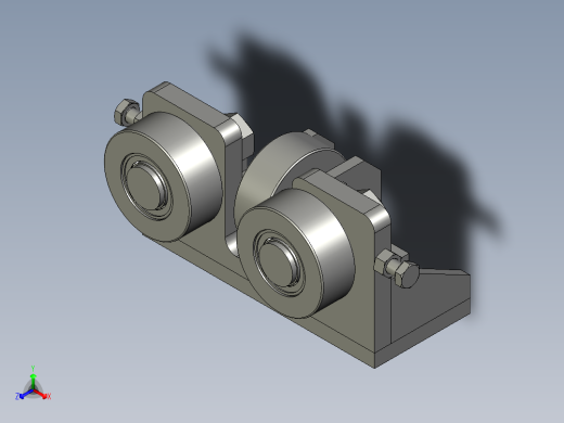 滚轮总成正等轴测缩略图