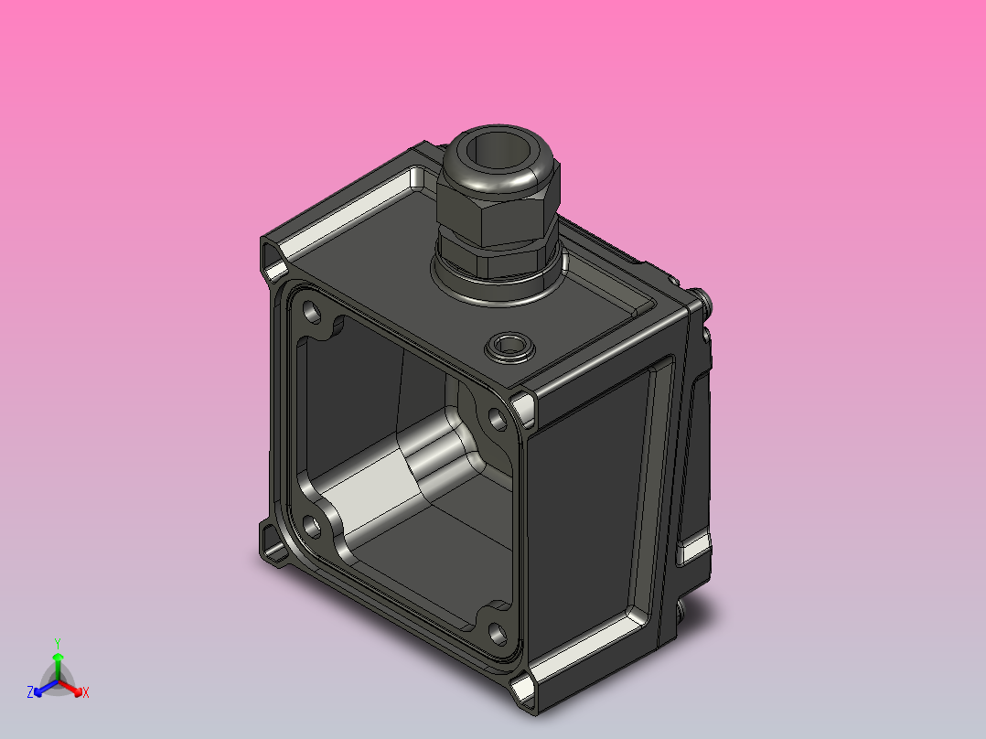 变频减速电机F250RT-U-5～140正等轴测图