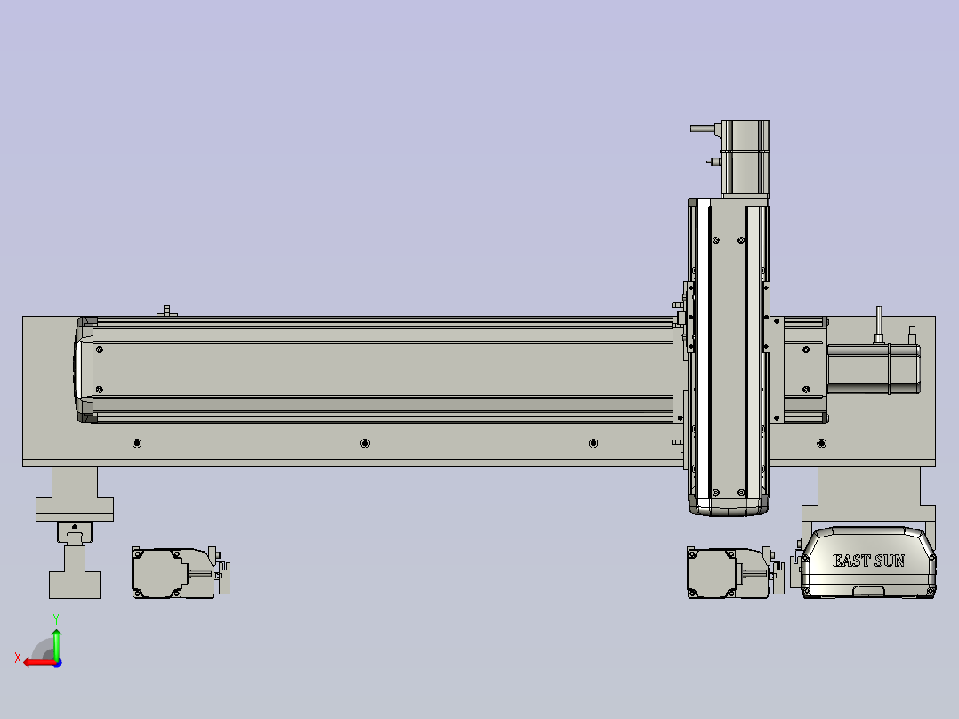 三轴龙门后视图