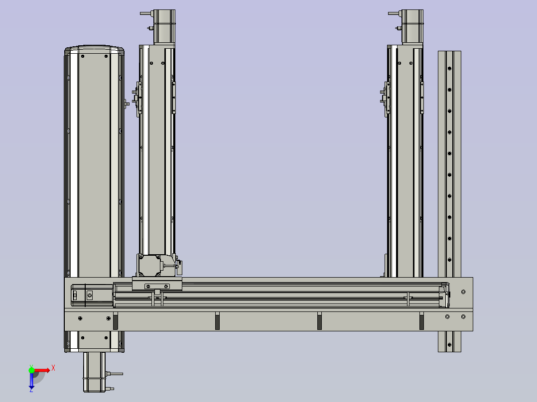 三轴龙门俯视图